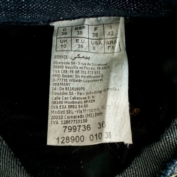 PIMKIE Women’s Blue Capri Denim Cropped Distressed Shorts Jeans-Size 8 - Picture 3 of 11